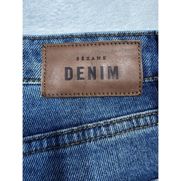 Sézane Denim Jean Sz40 (US 8) Med Wash High Rise Straight Leg French Minimalist - Picture 5 of 9